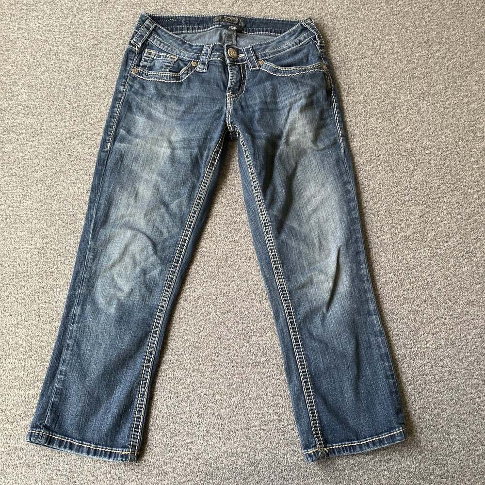 Silver Jeans Women’s Size 25 Blue Aiko Capri Straight Denim Jeans